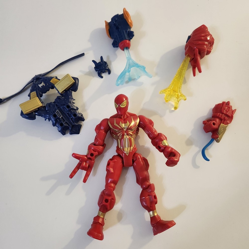 Marvel Super Hero Mashers IRON SPIDER Action Figure 2013 Red Gold Spider-Man 6″