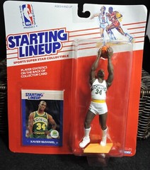 1988, Kenner, Starting Lineup, Xavier McDaniel, Seattle SuperSonics, figure and