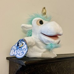 Disney Bluey UNICORSE HAND PUPPET PLUSH Unicorn Toy NEW