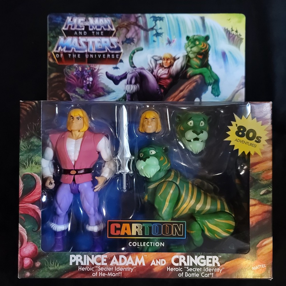 MOTU Masters of the Universe PRINCE ADAM & CRINGER Cartoon Collection MISB OOP