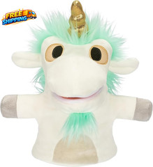 Unicorse & Bob Bilby Hand Puppet Plush Toys, 8-9”, 2-Pack | Soft Deluxe Fabric,