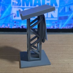 WWE Mattel Elite RAW/SMACKDOWN Anonymous General Manager Podium Accessory Bundle