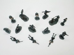 Micro Machines Military Troops Soldiers Figures Dark Gray Camo – Lot of 14