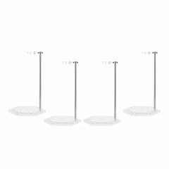 4PCS Clear Action Figure Stand Action Display Holder Metal Support Arm