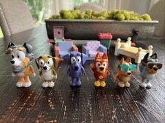 Bluey Lot of Dog Figures + House Furniture Accessories Moose Toys
