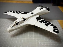 Buck Rogers Warhawk Hawk Ship Model 11in. (BLACK & WHITE)