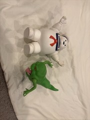 Vintage 1984 Ghostbusters Stay Puft Marshmallow Man & Slimer Read Pictures