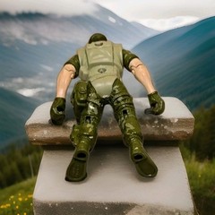 Vtg Chap Mei Possible Soldier Green Beret 3.75″ Action Figure Toy