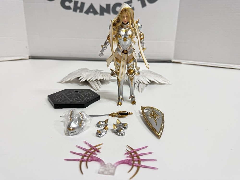 LXF2311B: Lucifer Archangel Dawn Wing Michael 1/12 Action Figure – B (Silver)