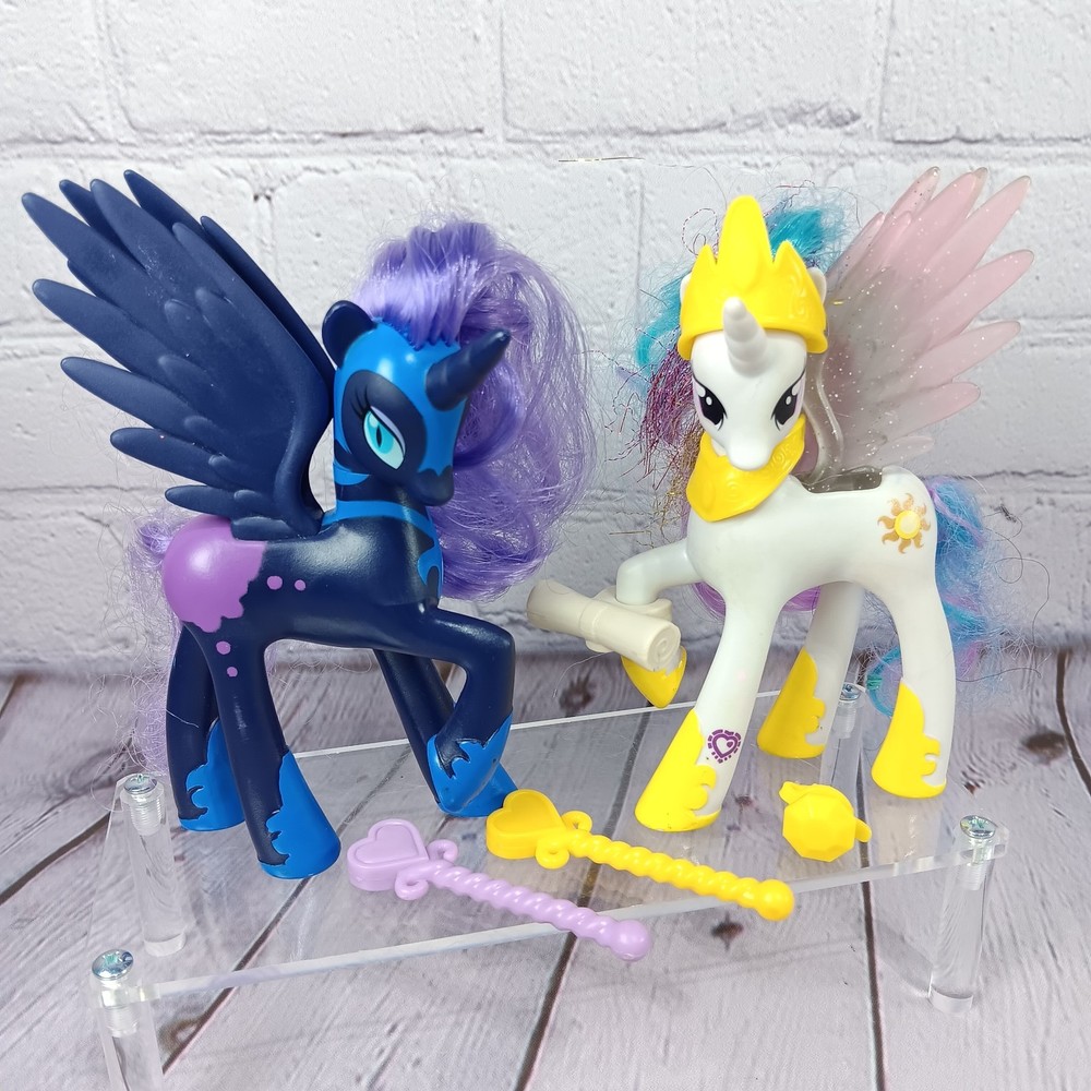My little Pony G4 Princess Celestia & Nightmare Moon Canterlot Toy Figure SET