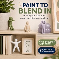 8-Pose Set 3D Printed Chameleon Hide and Seek Figures DIY Paintable Decor