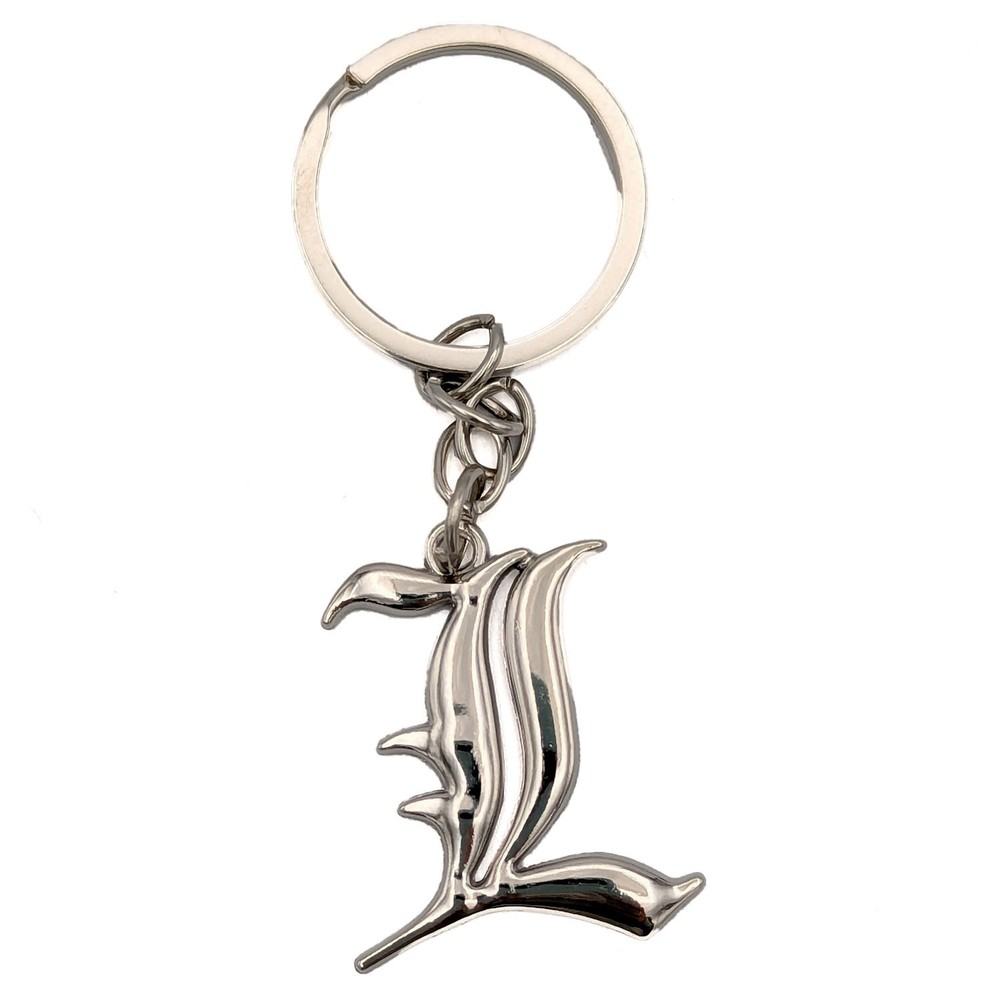 L LOGO Death Note 1.5 in. Key Chain (Lawliet Anime KeyChain Charm Pendant)