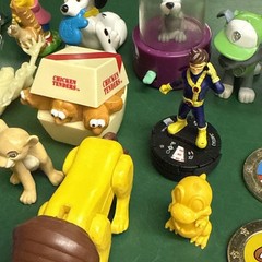 Lot of 50+ Vintage Mixed Lot PVC Plastic Toys, Disney, Pixar, Smurfs, Snoopy