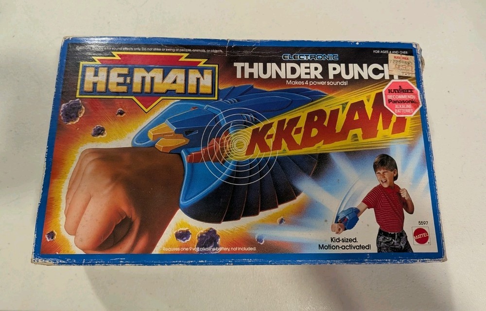 He-Man Electronic Thunder Punch Open Box – Vintage, Mattel – See Photos