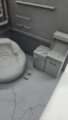 1:12 or 1:18 Scale TMNT Michelangelo Room Diorama with Accessories 3D Printed