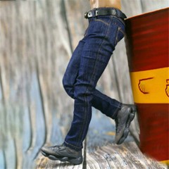 1/6 Scale Soldier Classic Jeans & Belt Model For 12” Male Action Figure Body