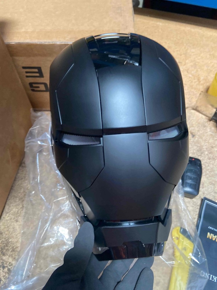 Iron Man Full Black Helmet MK5 1/1 Electronic Voice-controlled Mask Cosplay Prop