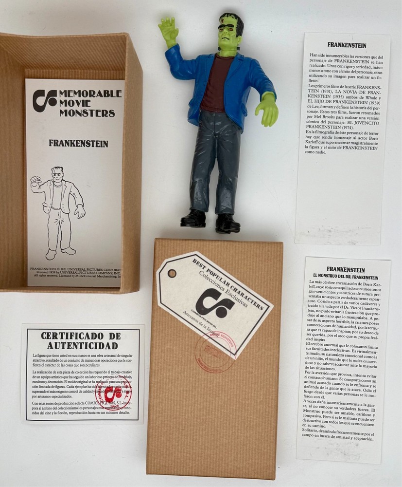 1992 Comic Spain Frankenstein PVC 5.5 inches Mint with Box and Certificate. NICE