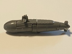 Dive Dive (Grey) – Unknown GoBots KO Submarine 1980’s Era VARIANT HEAD SCULPT!