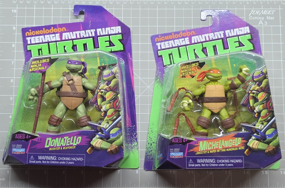 Nickelodeon Michelangelo & Donatello TMNT Teenage Mutant Ninja Turtles Figures