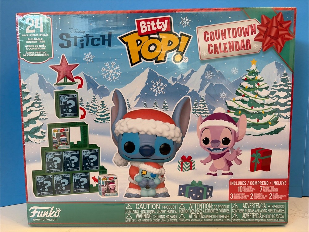 NEW Disney Stitch Funko Bitty Pop Vinyl Figures Countdown 24Pc Advent Calendar