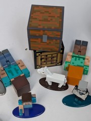 Minecraft Action Figure 34 Pc Lot Mixed Characters Blocks Varies Sizes Metal