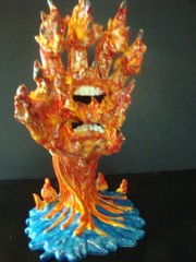 FLAME HAND Custom Kidrobot Santa Cruz Skateboards Screaming Hand Figure