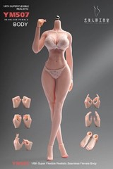 US YM507 1/6 Pale Skin Large Breast Muscle Girl 12″ Female Action Figure Body