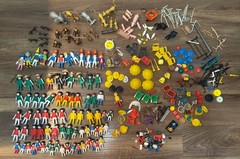VTG Lot Play Mobile Figurines, Cowboys, Circus, Animal Figurines & Accessories