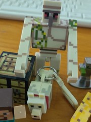 Minecraft Figure Animal Mob Lot Steve Iron Golem Wolf Pig Sheep Zombie Cow