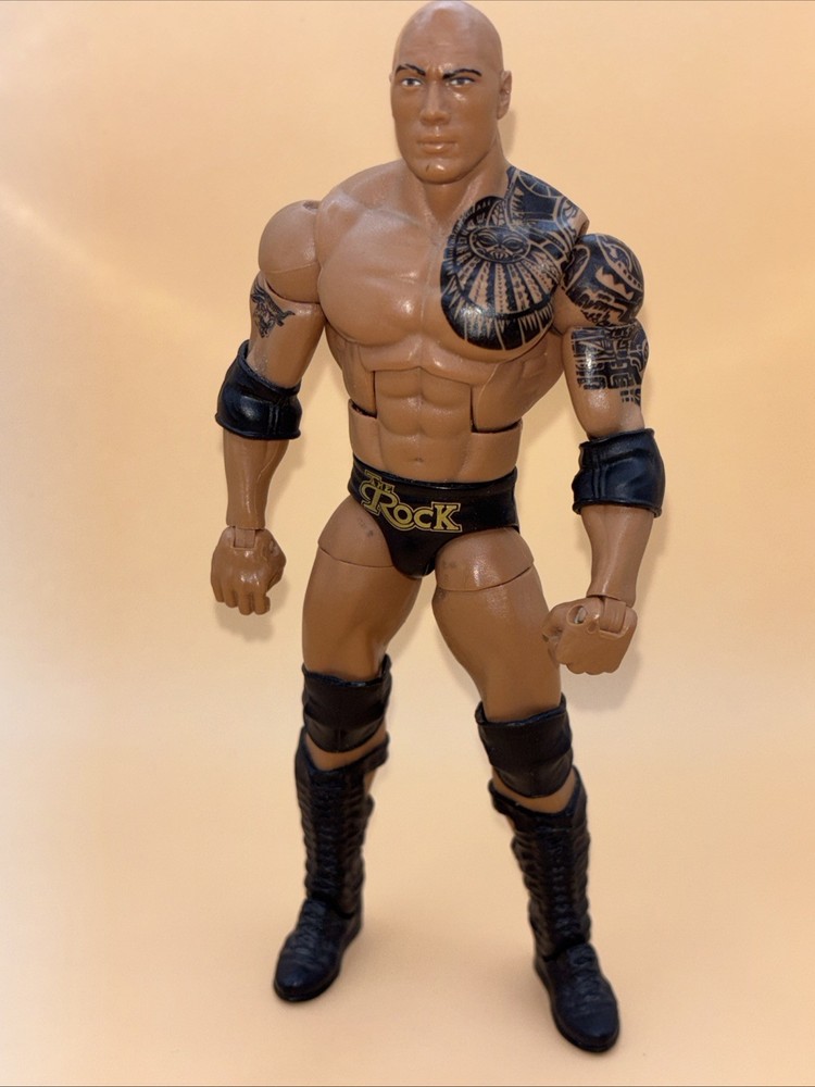 WWE MATTEL ELITE THE ROCK WRESTLING FIGURE RARE WWF NXT AEW WCW