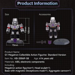 HiPlay Killerbody,G1 Megatron Standard & Deluxe Edition,Height 9cm Action Figure