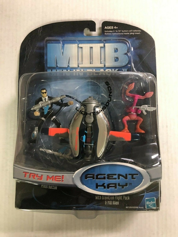 2002 Hasbro Men in Black 2 “AGENT KAY” & Alien Action Figures MOC