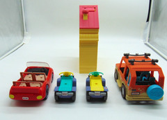 15 Bluey Characters & Bluey Toy Accessories, 4 Wheelers, Jeep, Play House, Etc.