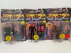 NIB 1993 Star Trek Deep Space Nine Sisko, Dukat, Morn Figure Playmates