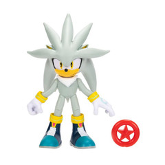 Sonic 35th Anniversary Silver with Red Star Spring 4 Inch Action Figure with 11