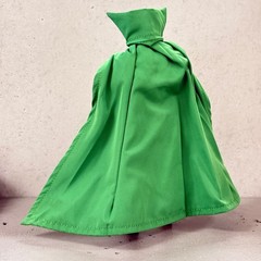 SU-MF-MRMIR: Custom wired green fabric cape for McFarlane Mister Miracle Figure