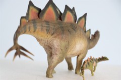 PNSO 1/35 Stegosaurus with Cubs Figure Model Dinosaur Collections Toys Gift