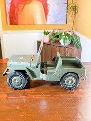 Vintage 1965 Hasbro GI JOE Official Military Jeep & Trailer 7000 Patent Pending