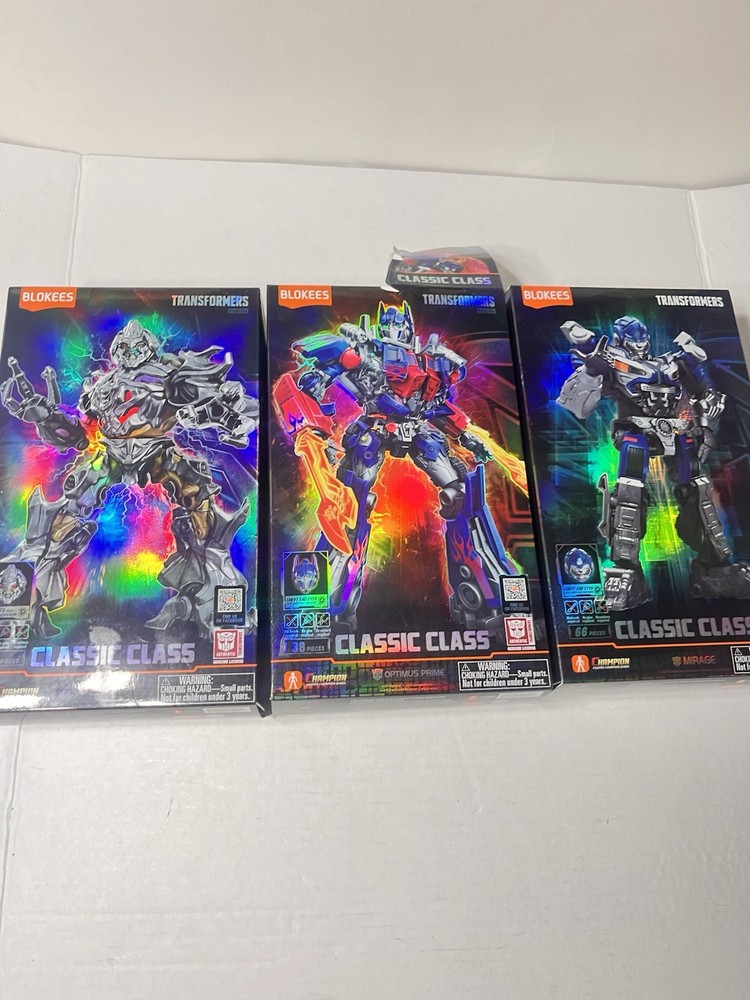 Lot Of 3 Blokees Transformers Classic Class New Model Kits Optimus Prime ~ READ!