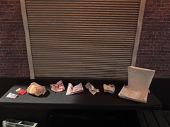 1:12 Scale Blue WM Dumpster LOT (includes GARBAGE + ACCESSORIES) Prop Diorama