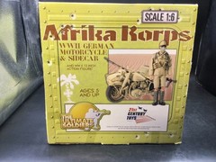 RARE Afrika Korps German Motorcycle & Sidecar Action Figure NIB Ultimate Soldier