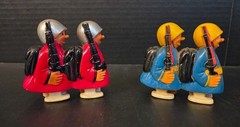 VINTAGE 1960’S MARX HAP-HOP RAMP WALKERS LOT OF 2/Red & Blue /HONG KONG!!!!