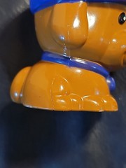 Unbranded Light Plastic Police Dog Toy Figure- 2.25 In Tall WEAR