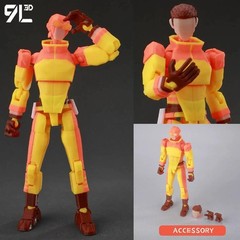 3D Printed Invincible Superhero Action Figures with Articulatable Limbs