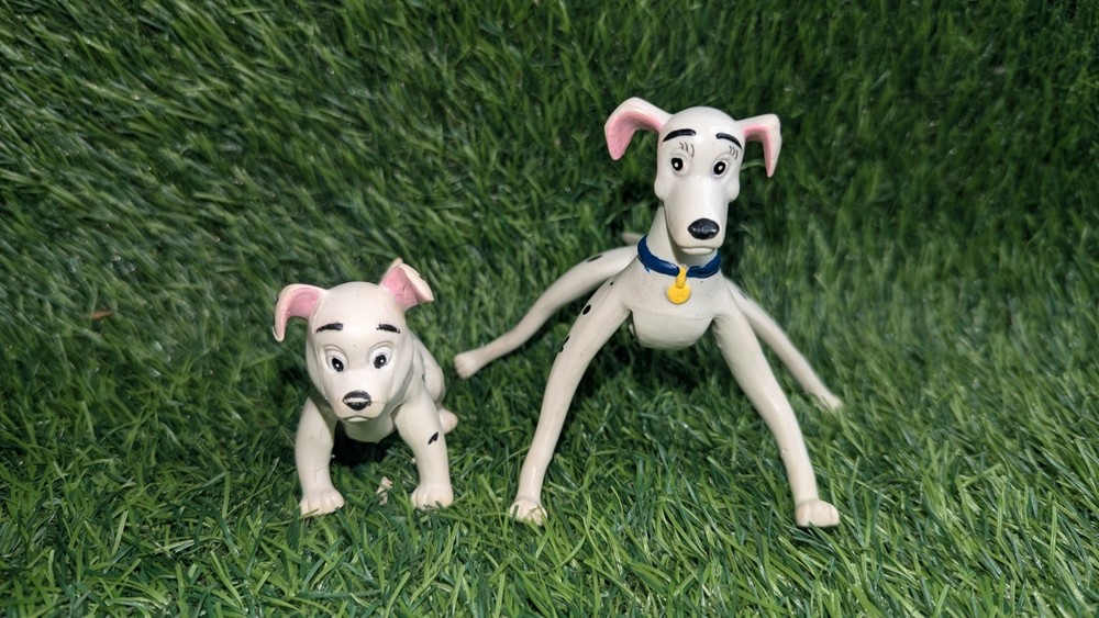 Vintage 101 Dalmatians Toys LOT Bend-Ems Bendy Bendable Figures Rolly & Perdita