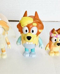 Bluey Wedding Time 3in PVC Figures Lot(4) Bluey Bingo Friskey Uncle Rad Moose