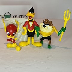Looney Tunes DC Mash-Up Figures Lot Tweety, Daffy Duck, & Taz WB 100 Years