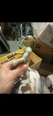 TNT Vintage Alien Articulated Figure Gray/Green Plastic With Stand 1999