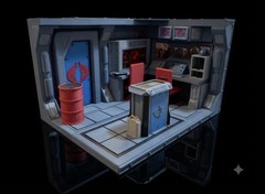 1:12 Scale 6” Gi Joe Classified Cobra Command Center Custom Diorama